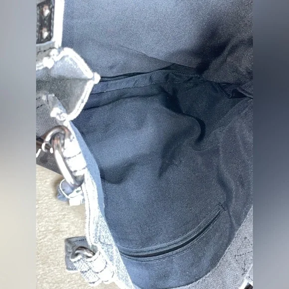 ROCK REVIVAL Gray Canvas Messenger Bag, Crossbody, Shoulder Tote13x16 - Picture 3 of 8